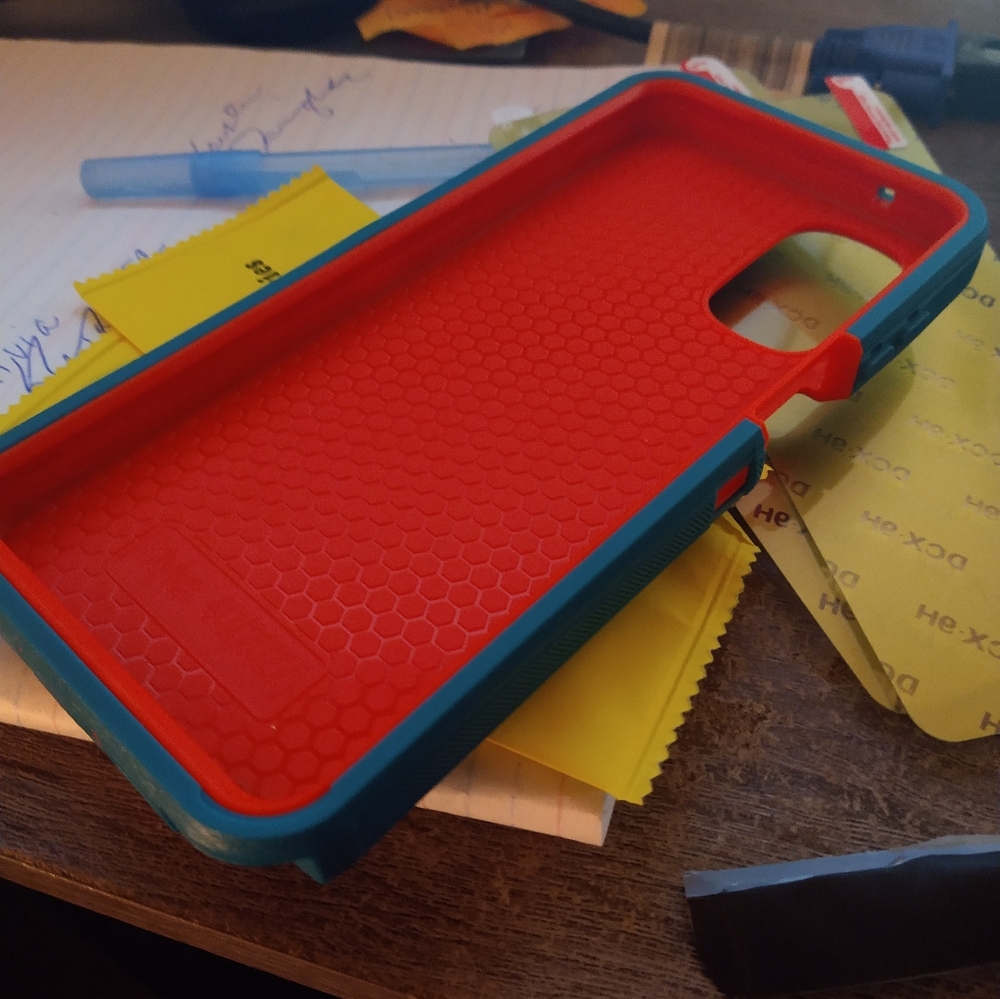 Motorola stylus phone case with 2 screen protectors and screen protector sticker